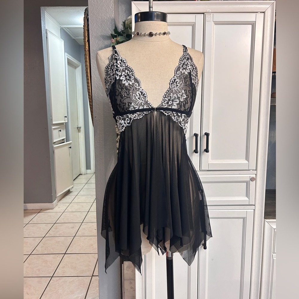 Sexy Sleep Night Top Size Large Lingerie Lace Loose Flowy Romantic